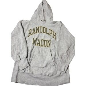Vintage 80s Champion Reverse Weave Warmup Randolph Macon Hoodie Mens Large